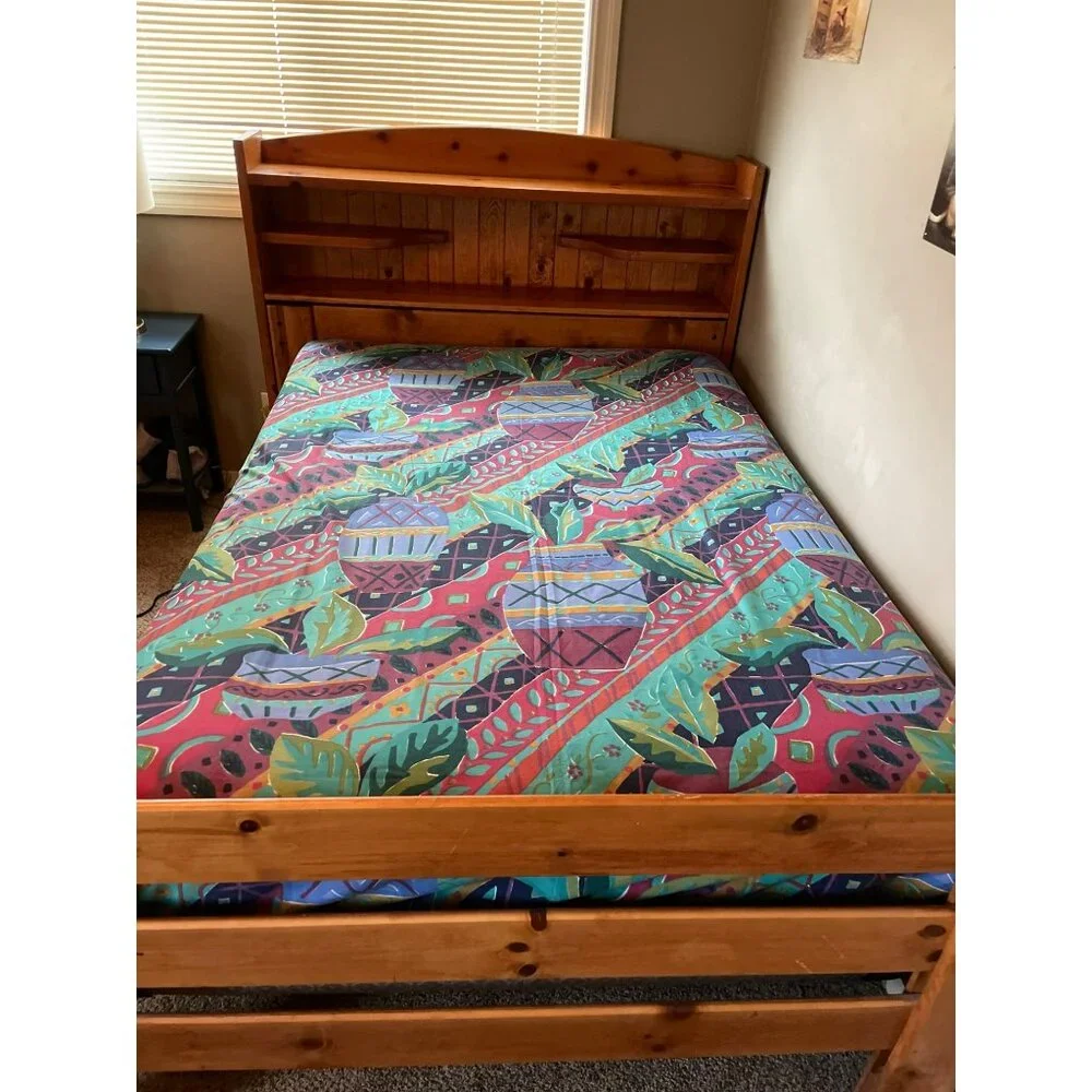 Fitted Full Size Sheet Used Colorful Tropical